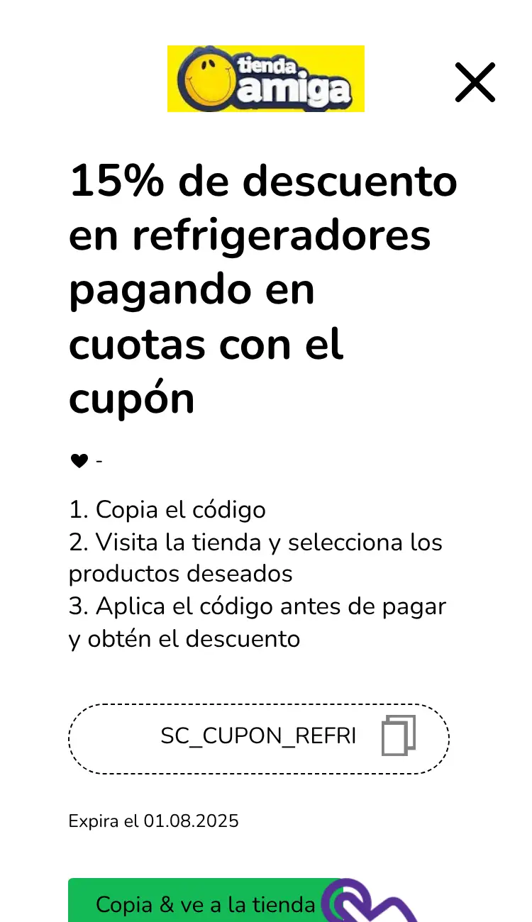 clic en el cupón